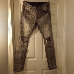 Tulones Grey Wrinkle Jeans